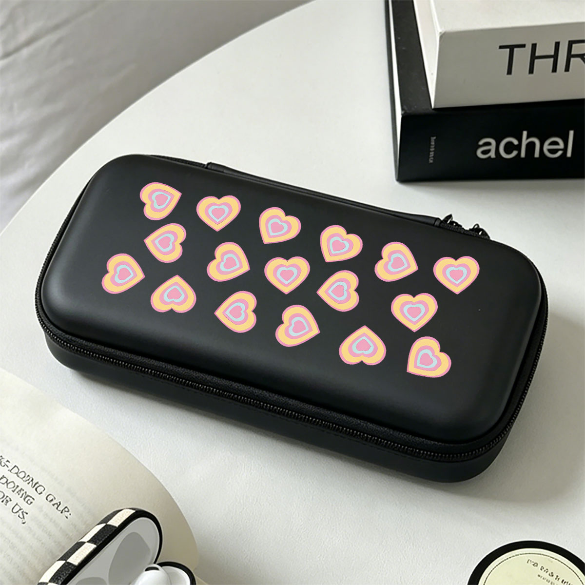 Gaming Accessories Bag - กระเป๋าพกพาพร้อมช่องตาข่ายสำหรับ Nintendo Switch Lite/OLED กระเป๋าเก็บอุปกรณ์เกมพกพาสำหรับเดินทาง