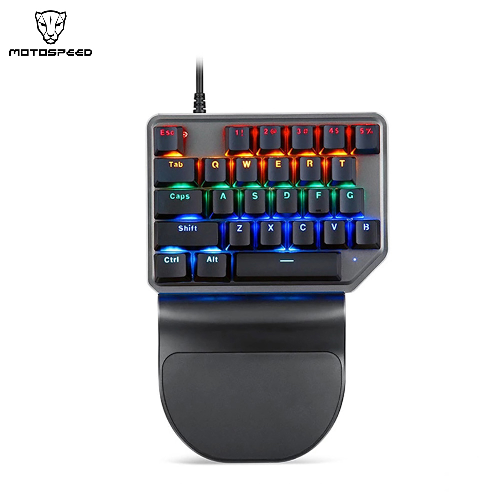 Keyboard Numpad Separate - โมโตสปีด K27 แป้นพิมพ์ตัวเลขคีย์บอร์ดเกมมิ่ง 27 คีย์แบบมีสายแป้นตัวเลขมือเดียวแป้นพิมพ์คอมพิวเตอร์สวิตช์สีแดงสำหรับแล็ปท็อป