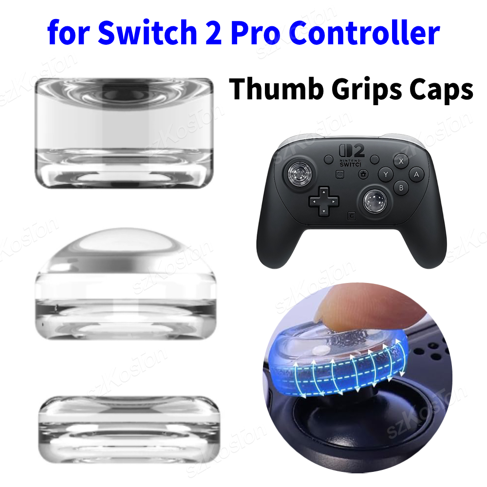Gaming Accessories Joystick - ฝาครอบด้ามจับนิ้วหัวแม่มือแบบใสสำหรับสวิตช์ 2 โปรคอนโทรลเลอร์กันลื่นซิลิโคนจอยสติ๊กฝาครอบสำหรับสวิตช์ 2 อุปกรณ์เสริมสำหรับเล่นเกม