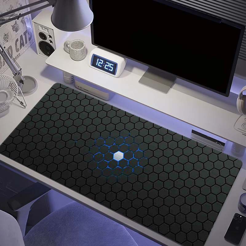 Gaming Accessories Computer - หกเหลี่ยมแผ่นรองเมาส์สําหรับเล่นเกมขนาดใหญ่สี่เหลี่ยม XXL 900x400 ลื่นล้างทําความสะอาดได้ยาง HD คีย์บอร์ดโต๊ะทํางานอุปกรณ์เสริมคอมพิวเตอร์