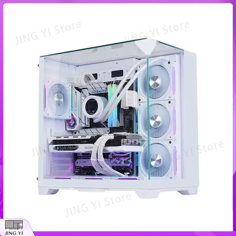 Case Mesh Panel - เคสคอมพิวเตอร์เกมมิ่งแบบ Full Tower ATX สีขาว แผงด้านหน้าเป็นตาข่ายโลหะ