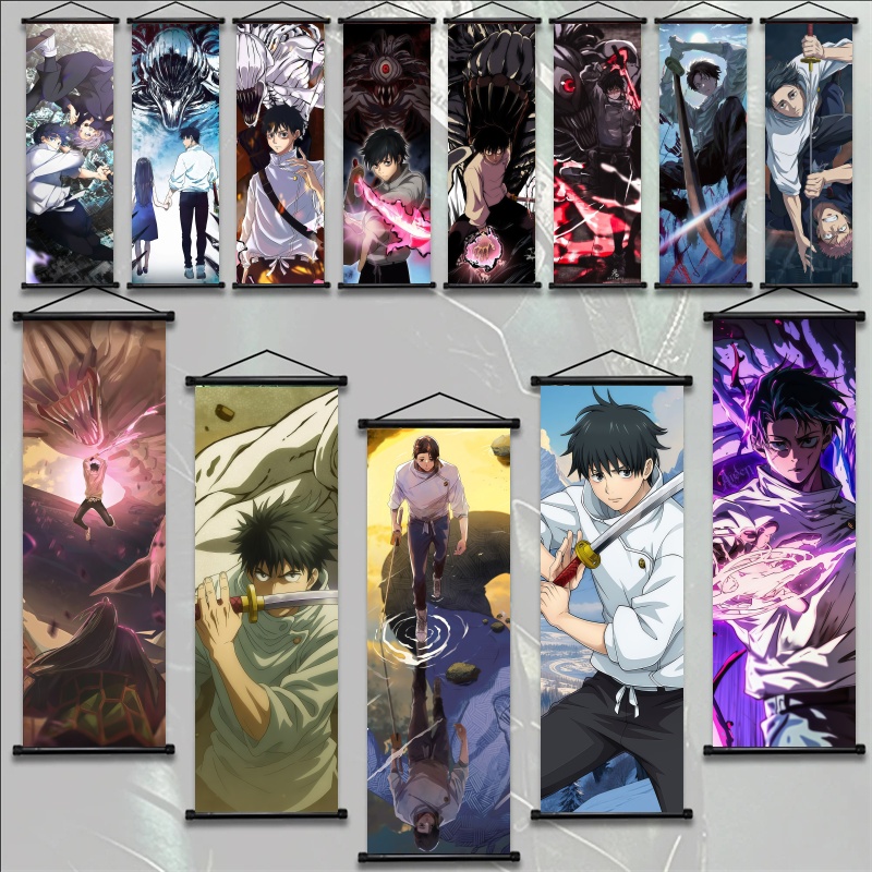 Gaming Accessories Decor - จูจุสึไคเซ็น ฟุชิกุโระ เมกุมิแขวนผนัง, ศิลปะอนิเมะผ้าศิลปะติดผนังโปสเตอร์สำหรับห้องนอนห้องเล่นเกมตกแต่งของขวัญ